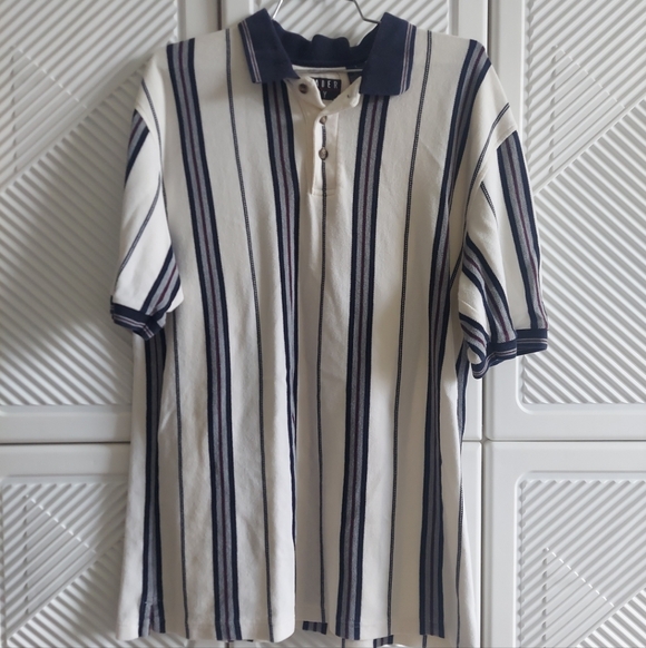Trader Bay Large 100% Cotton Men's Striped Short Sleeve Polo Shirt... - Picture 2 of 9